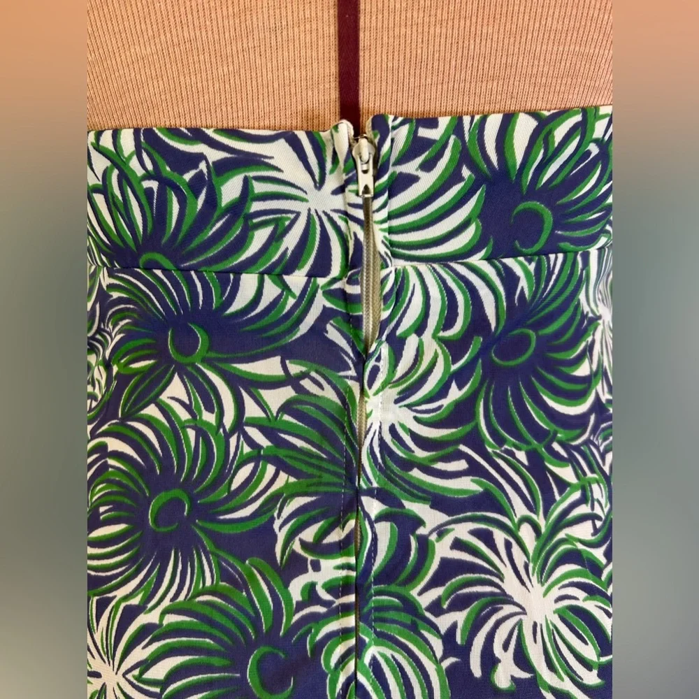 Vintage 1970s Halter Maxi Dress Blue Green White Size XS - Picture 6 of 12